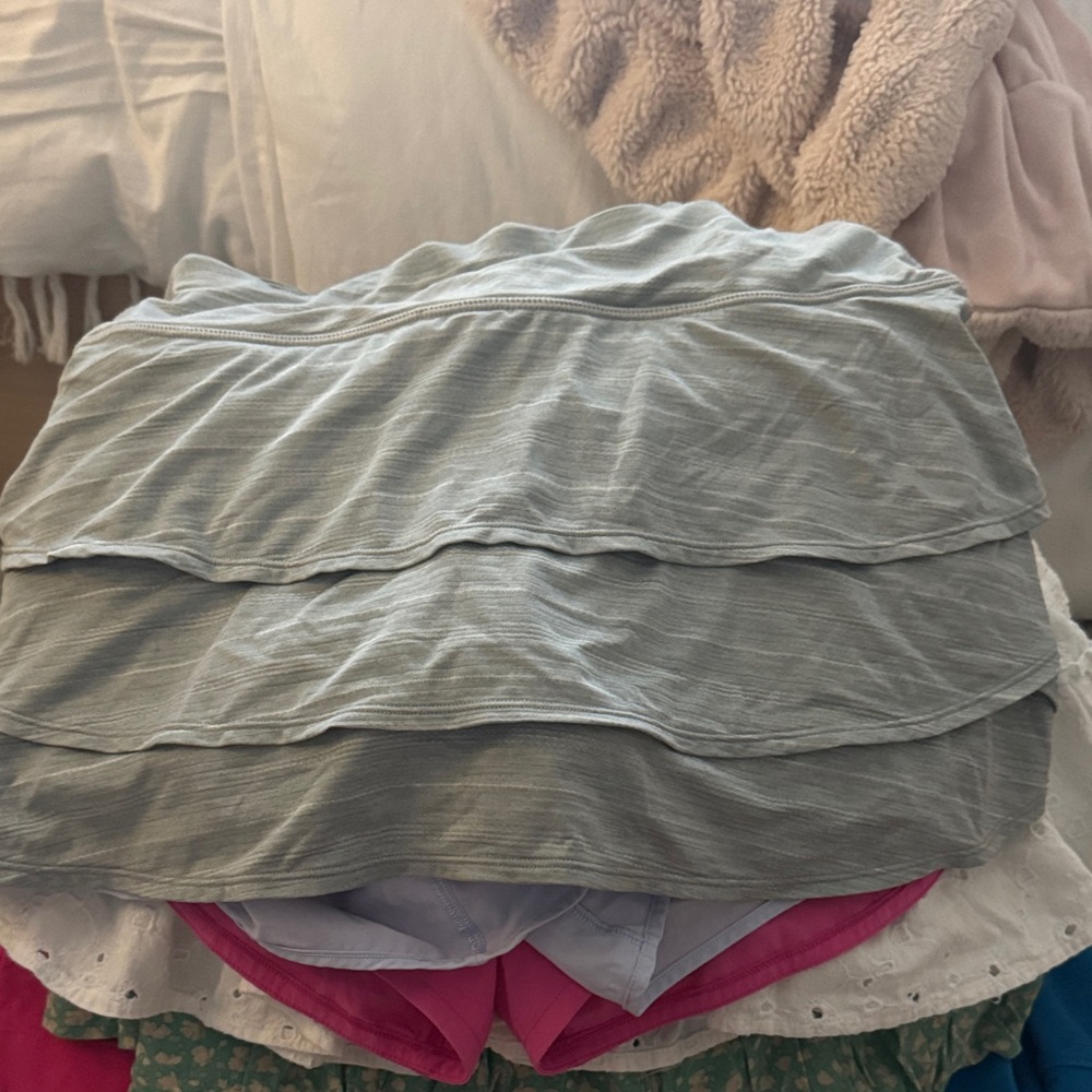Athleta Gray Layered Skirt